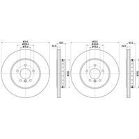2X Hella Pagid Bremsscheiben Ø345Mm Hinten Passend FüR Bmw 5 6 65157PRO_HC