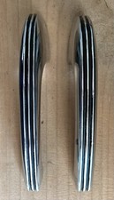 Lot of 2 Vintage 4 MCM Chrome Atomic Cabinet Hardware Drawer Pulls.