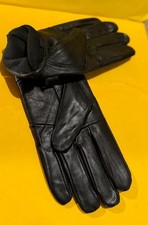  New Debenhams Women's Black Genuine Soft Leather Fur Lined Bow Gloves -One Size