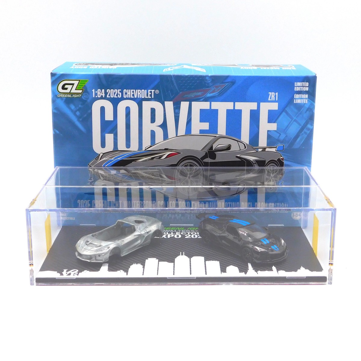 新品 限定品 グリーンライト コルベット 2025 C8 ZR1 1/64 京商 Greenlight 2025 Chevrolet Corvette C8 ZR1 & Raw Casting 1:64
