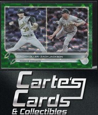 Adam Oller / Zach Jackson RCOM, 2022 Topps Update #US254 Green Foil A's 62/499