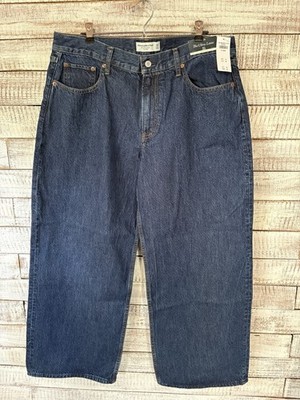 NWT Abercrombie & Fitch Curve Love Low Rise Ultra Loose Jeans Sz 31