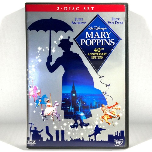 Mary Poppins (2-Disc DVD, 1964, Widescreen) Julie Andrews Dick Van Dyke