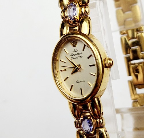 Women's GENUINE GEMSTONES Watch JULES JURGENSEN 7429TZ. Blue Tanzanite - Picture 2 of 21