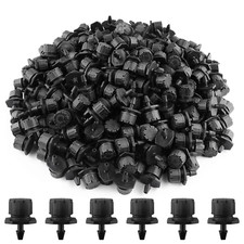 200Pcs Adjustable Irrigation Drippers, 1/4 Inch Barbed Drip Emitter 360 Degree