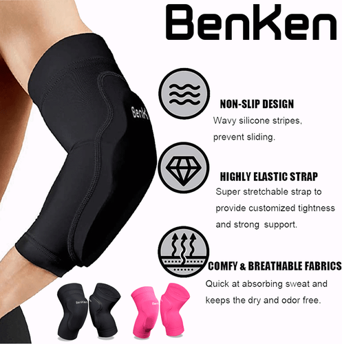 BenKen Elbow Brace Support Compression Sleeve Arthritis Tendonitis Joint Pain - Picture 2 of 12
