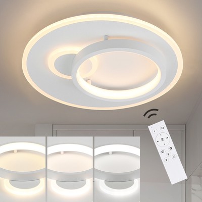 33W 3 Runde LED Deckenleuchte Dimmbar mit Fernbedienung Wohnzimmer Schlafzimmer