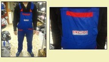 Tuta salopette suit moto minimoto meccanico officina workshop KYMKO blu red M