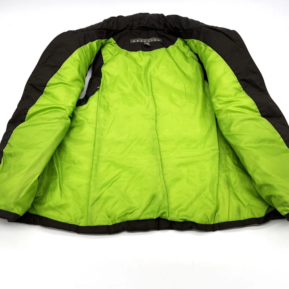 Kenneth Cole Reaction Chaleco Para Hombres Grande Plumón Puffer Chaqueta Plumas Cremallera Completa Gris Foto 4 de 4