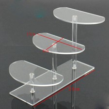 2/3/4/5 Tier Clear Acrylic Stand Display Makeup Cosmetic Jewelry Rack Semicircle