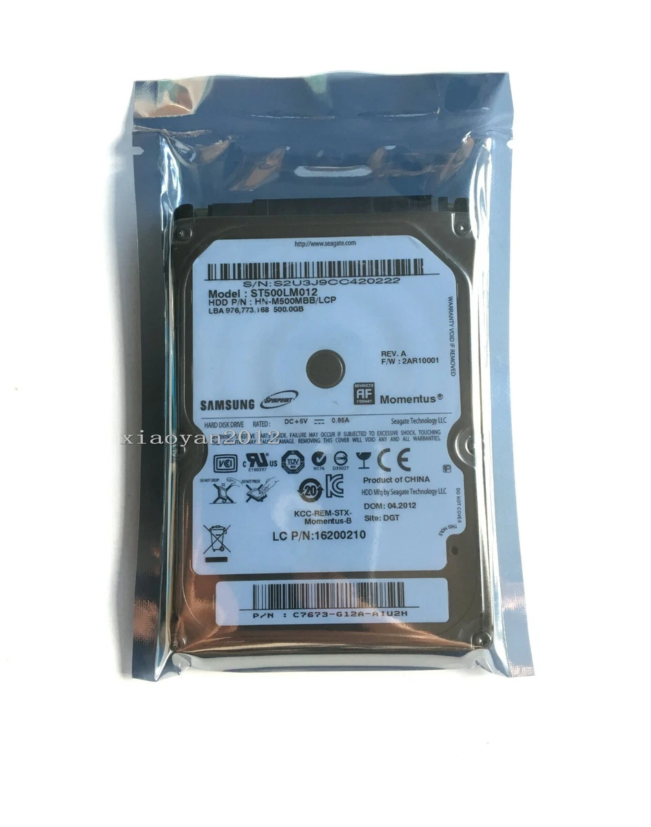 SAMSUNG ST500LM012 500GB 5.4K 6G 8MB 2.5in SATA Drive for Laptops PS4 XBOX