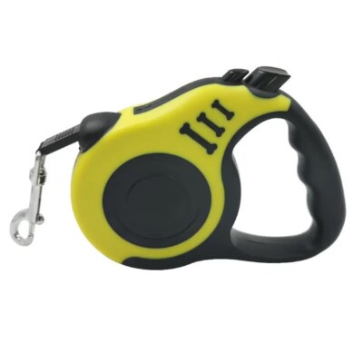 Retractable Dog Leash Automatic Telescopic Tractor Dog Tape,  16 FT YELLOW