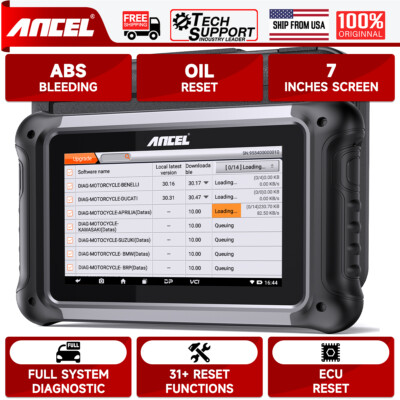 Ancel MT700 Motorcycle OBD2 Scanner Code Reader Diagnostic Tool Motorbike Tool