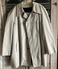 Vtg London Fog Maincoats Mens 46 REG Zip Out Furry Lining Pointed Collar - AS IS