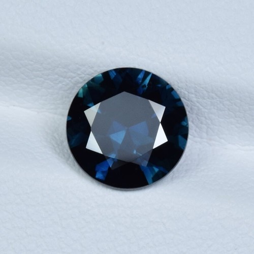 2,47 ct GIT" GLÄNZENDER GRÜNLICH BLAUER/NATÜRLICHER BLAUER SAPHIR - rundes Edelstein-Video!!