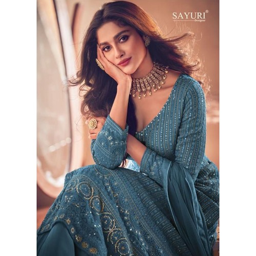 New Indian Pakistani Style Heavy Anarkali Outfits Designer Salwar Kameez Dresses - Picture 4 of 26
