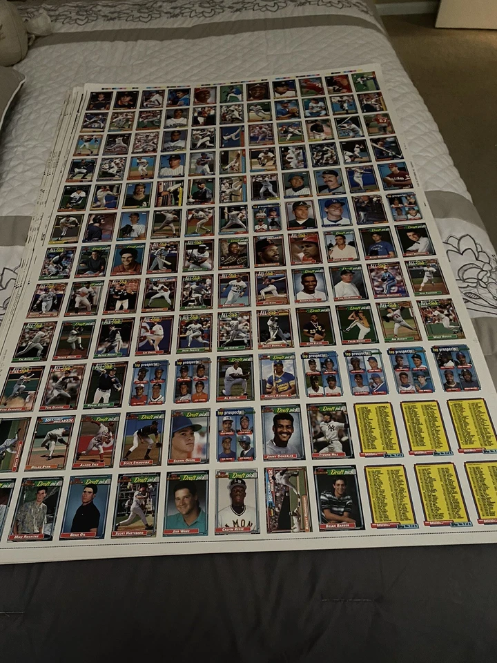 TOPPS 1992 全套(792 张卡)未切割棒球卡(6 张 132 张卡 EA) — 第 2/4 张图片