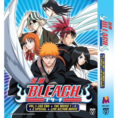 Anime DVD Bleach Complete  English Dub  (Vol.1-366 END + 4 Movies +2 SPECIAL )