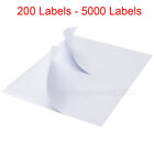 200-5000 Shipping Labels 8.5x5.5 Square Corner Self Adhesive 2 Per Sheet U.S.A