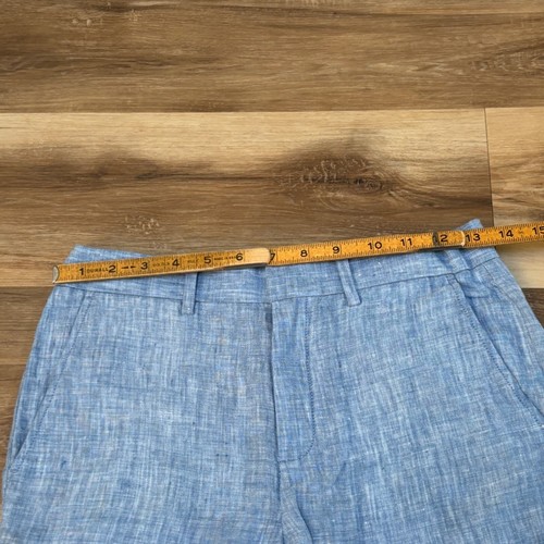 J Crew Crewcuts Linen Pants Boys 12 Bowery Blue Slim Fit Adjustable - Picture 4 of 11