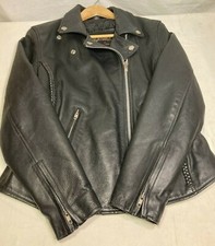 Chrome Gear Womens Leather Biker Riding Motorcycle Jacket (large)