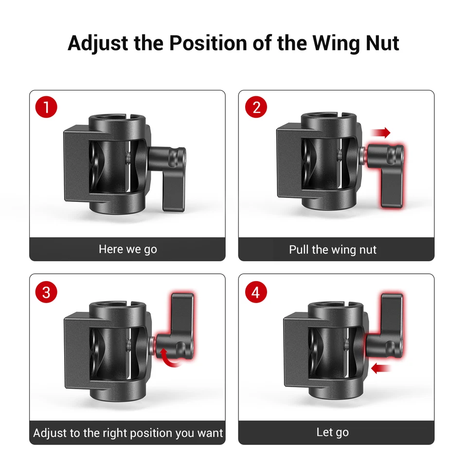 SmallRig Single 15mm Rod Clamp with Accessory Mount on Camera Handle / Cage 1995 - Image 4 of 4