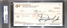 Sammy Davis Jr. Signed Bank Check PSA/DNA COA Rat Pack Gem Mint 10 Autograph 375
