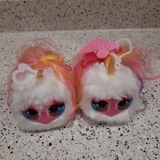 Pomsies Lumies Pair working talking little pet toy rainbow hair light up eyes