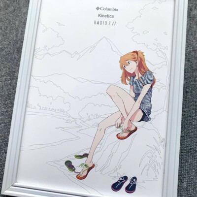Neon Genesis Evangelion Asuka RADIO EVA Art Poster A4 Size Frame