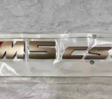 M5CS ///M Letter Badge Emblem Adhesive Sticker TRUNK Gray For M5 CS