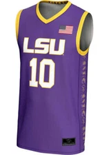 LSU Tigers Angel Reese #10 ProSphere Unisex Purple Official NCAA Alumni Jersey