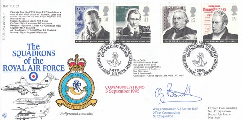 (139667) AUSVERKAUF Marconi Hill SIGNIERT RAF FDC32 FDC 32 Comms Squadron BFPS 1998