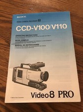 sony video 8 pro ccd-v100 / v110 manuale istruzioni 1986