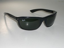 VINTAGE B L RAY-BAN L2870 G15 UV THICK BLACK EBONY BALORAMA WRAP SUNGLASSES