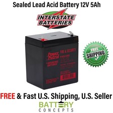 12V 5AH Sealed Lead Acid Battery for Alarm System, Home Security replaces UB1250