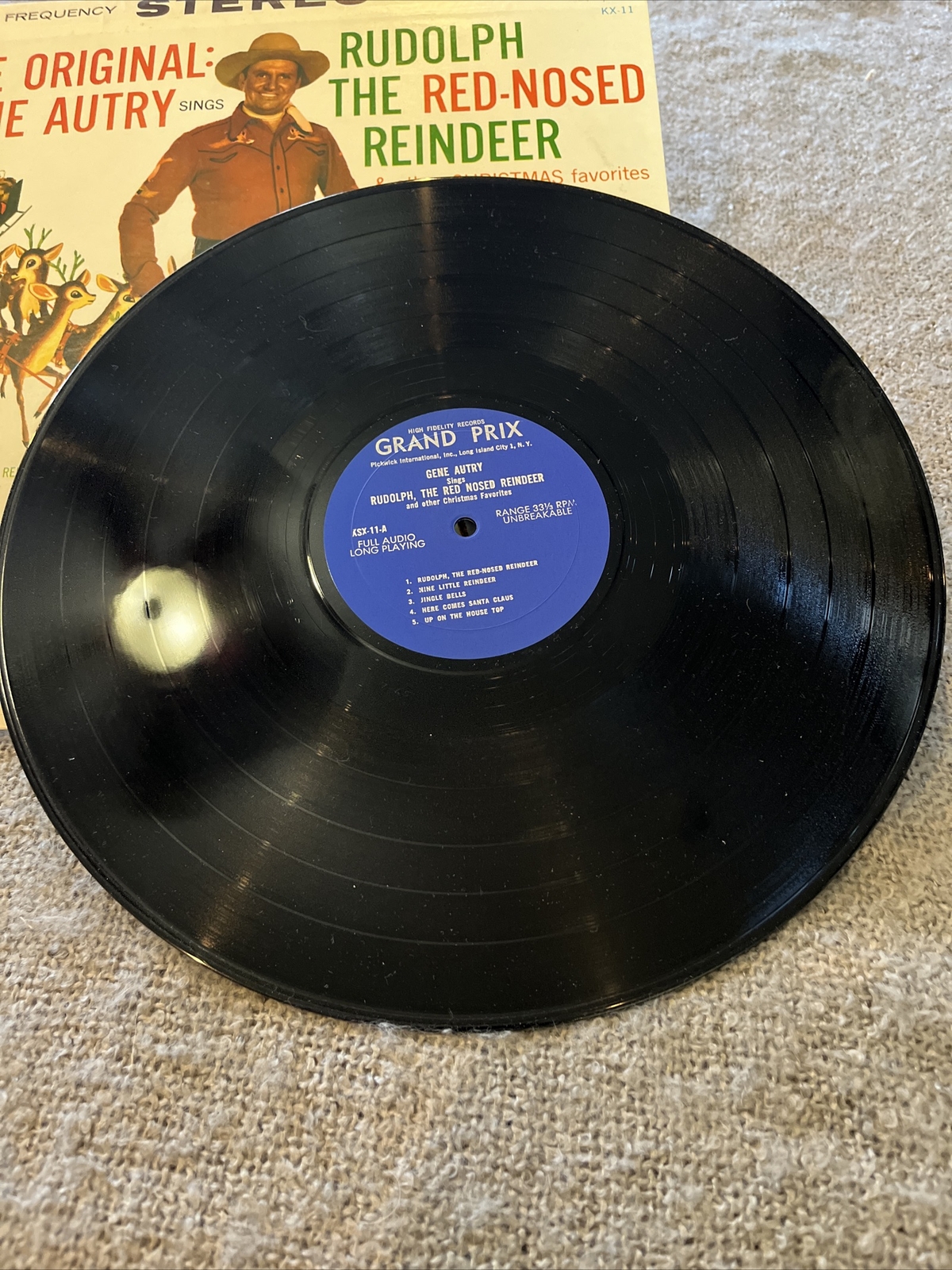 The Original Gene Autry Sings Rudolph The Red-Nosed Reindeer LP KX-11 ...