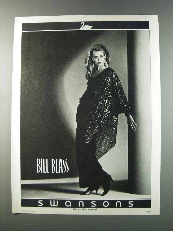 1981 Swansons Bill Blass Fashion Ad