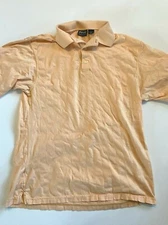 Ping Golf Polo Shirt Men's Large Orange Textured Check