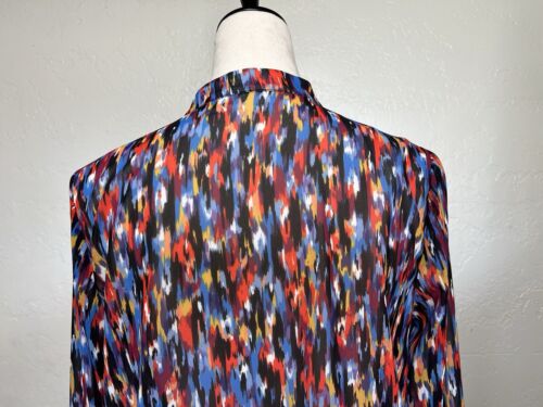 House of Harlow 1960 x Revolve Jolie Tie-Neck Blouse Sz S Colorful Bell Sleeve - Picture 9 of 12