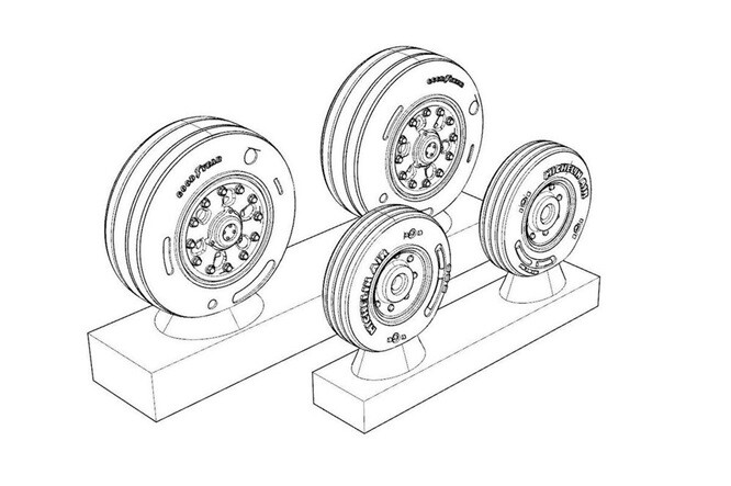 Brengun BRL48135 - 1/48 F/A-18 Wheels - New