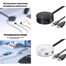 External Desktop Power Control Switching with USB Hub and 3.5mm Auditory Port