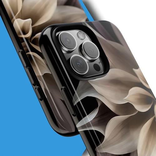 Tough Case For iPhone, Samsung Galaxy, Pixel, Cream Dahlia Flower Print - 第 7/223 張圖片