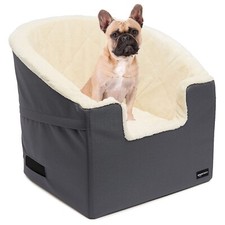 Pet Booster Seat for Car   Dog/Cat Travel Carrier 18x18x16 w/ Safety Leash, Gray