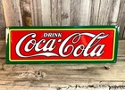Coca Cola Coke Soda Pop Fishtail Acriform 18" Metal Tin Sign Vintage Type New