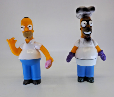 2 x Homer Simpson Figuren - Burger King Fox 2000