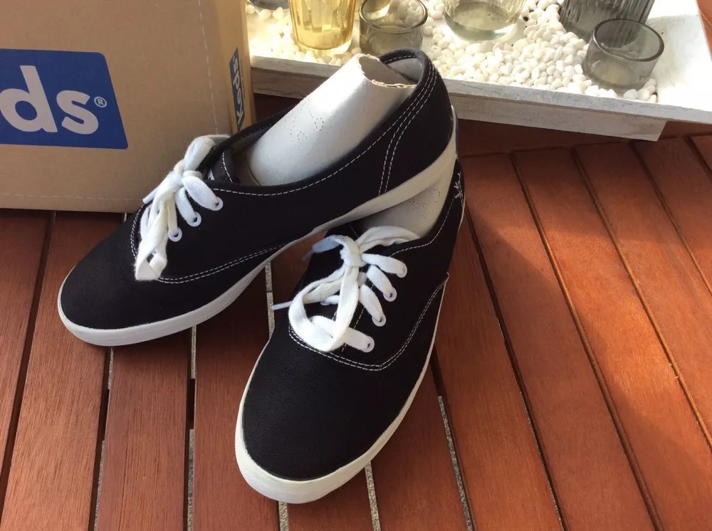 Neuwertig Keds Champion Canvas Sneaker Schuhe Damen Schwarz Gr.37