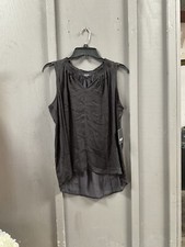 Simply Vera Vera Want Womens Sleeveless Pleated Shell Blouse Size Petite Medium
