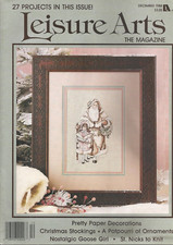 A LEISURE ARTS THE MAGAZINE CROSS STITCH PROJECTS DECEMBER  1988
