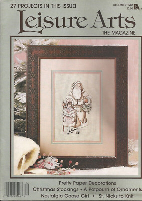 A LEISURE ARTS THE MAGAZINE CROSS STITCH PROJECTS DECEMBER  1988