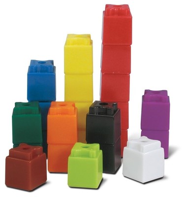 500-Piece Interlocking Math Linking Cubes Set - Colorful Educational Fun